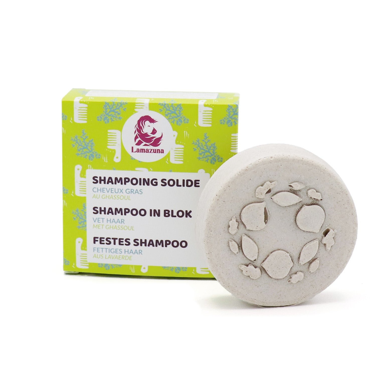 Lamazuna Festes Shampoo "fettiges Haar" - LAVAERDE 70 ml