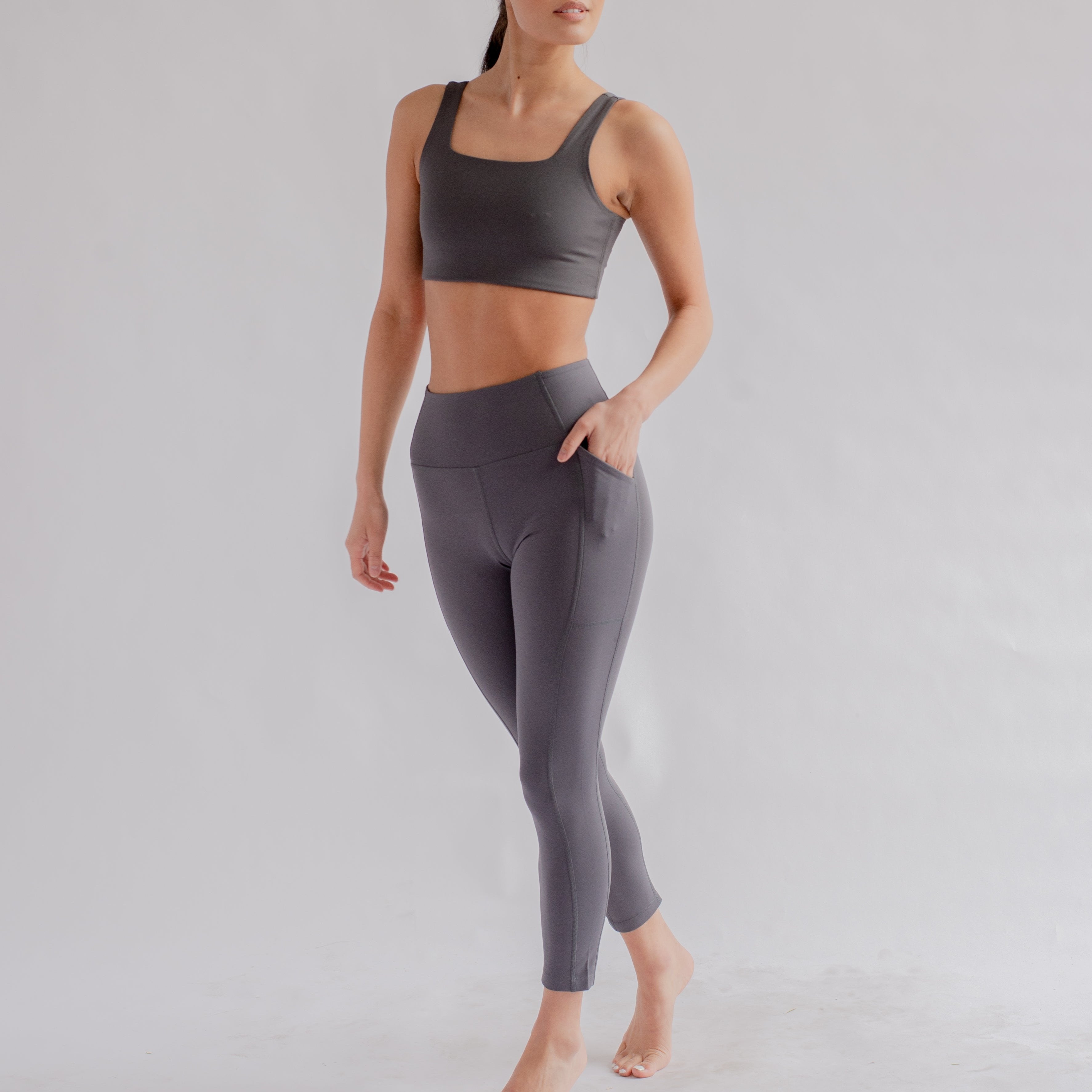 Girlfriend Collective Leggings "Pocket High-Rise" 7/8