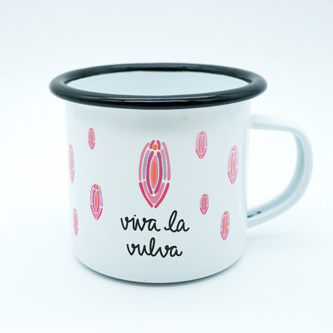 OhRuby Emaille Tasse "viva la vulva"