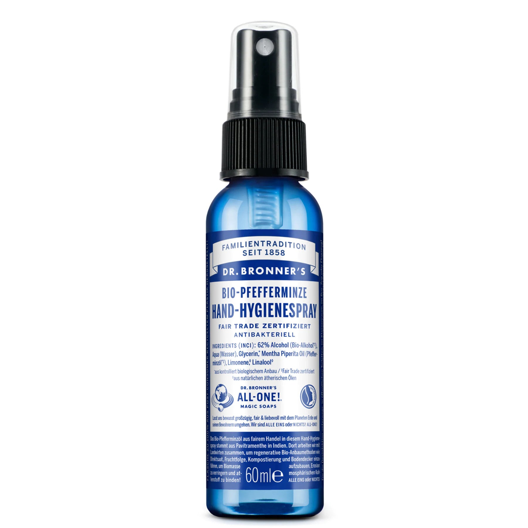 Dr. Bronner's "Hand-Hygiene Spray" Pfefferminze 60 ml