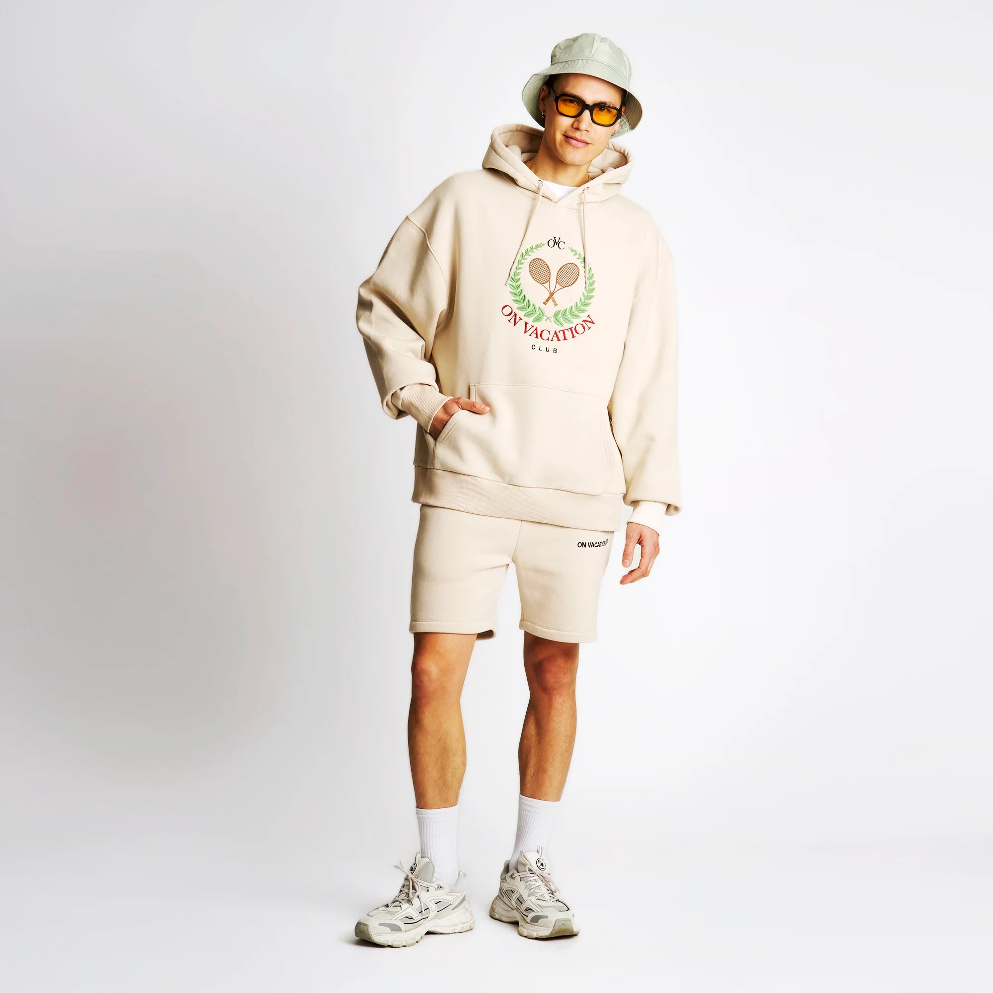 On Vacation Unisex Hoodie "Tennis Emblem"