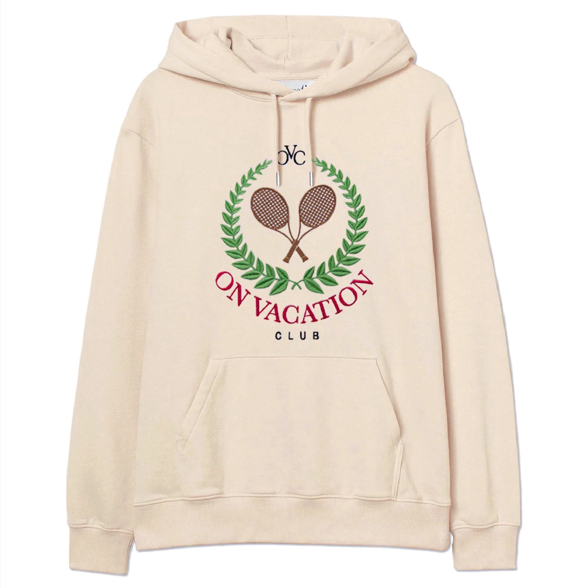 On Vacation Unisex Hoodie "Tennis Emblem"