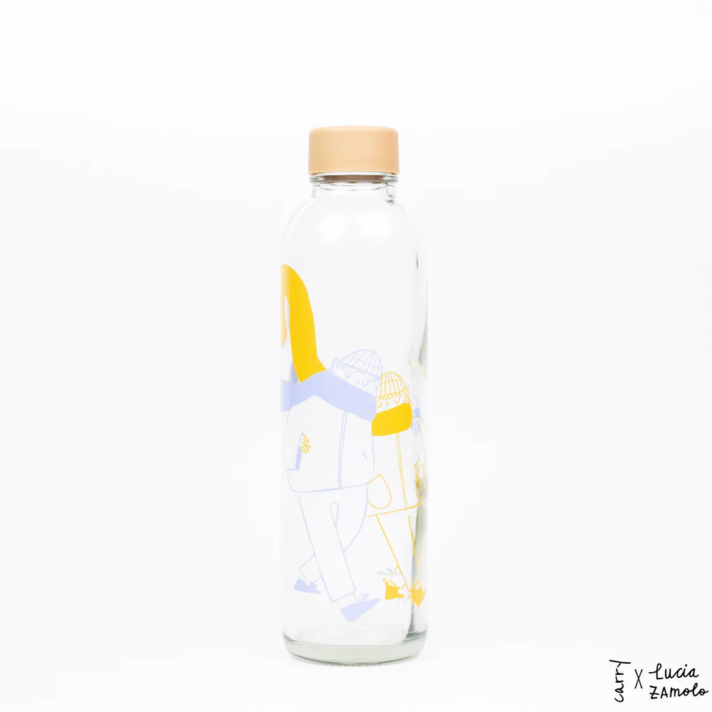 CARRY Trinkflasche aus Glas 0,7 l