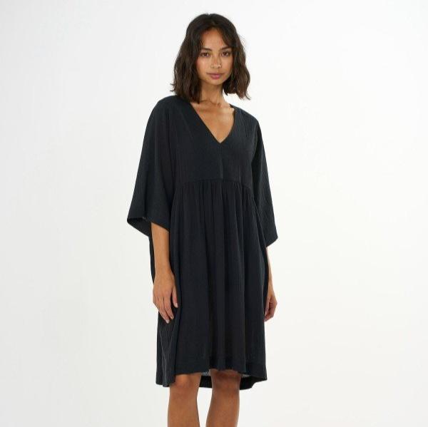 KnowledgeCotton Apparel Damen Crepe Kleid "Cotton"