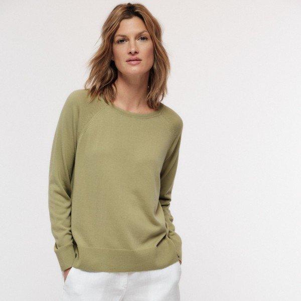 LANIUS Damen Basic Rundhals Pullover