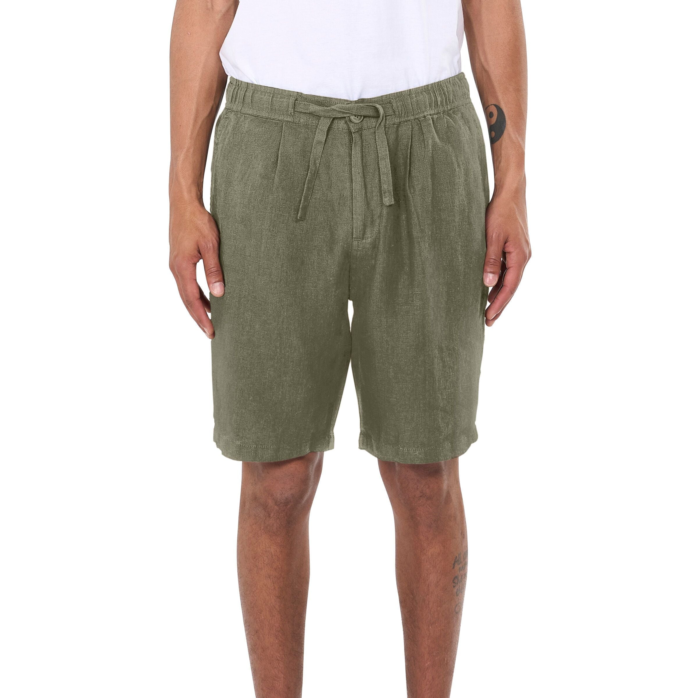 KnowledgeCotton Apparel Loose Linen Shorts "FIG"