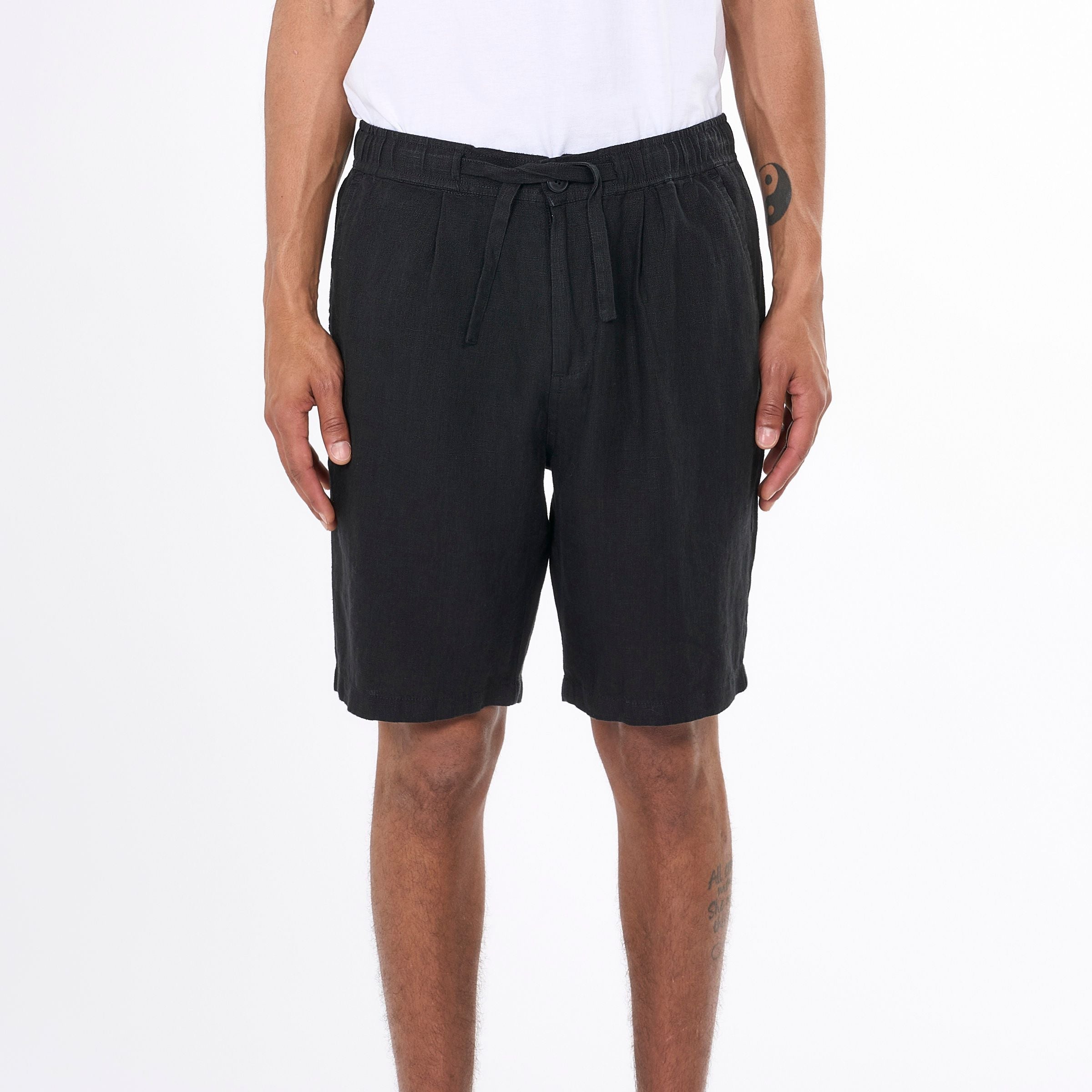 KnowledgeCotton Apparel Loose Linen Shorts "FIG"