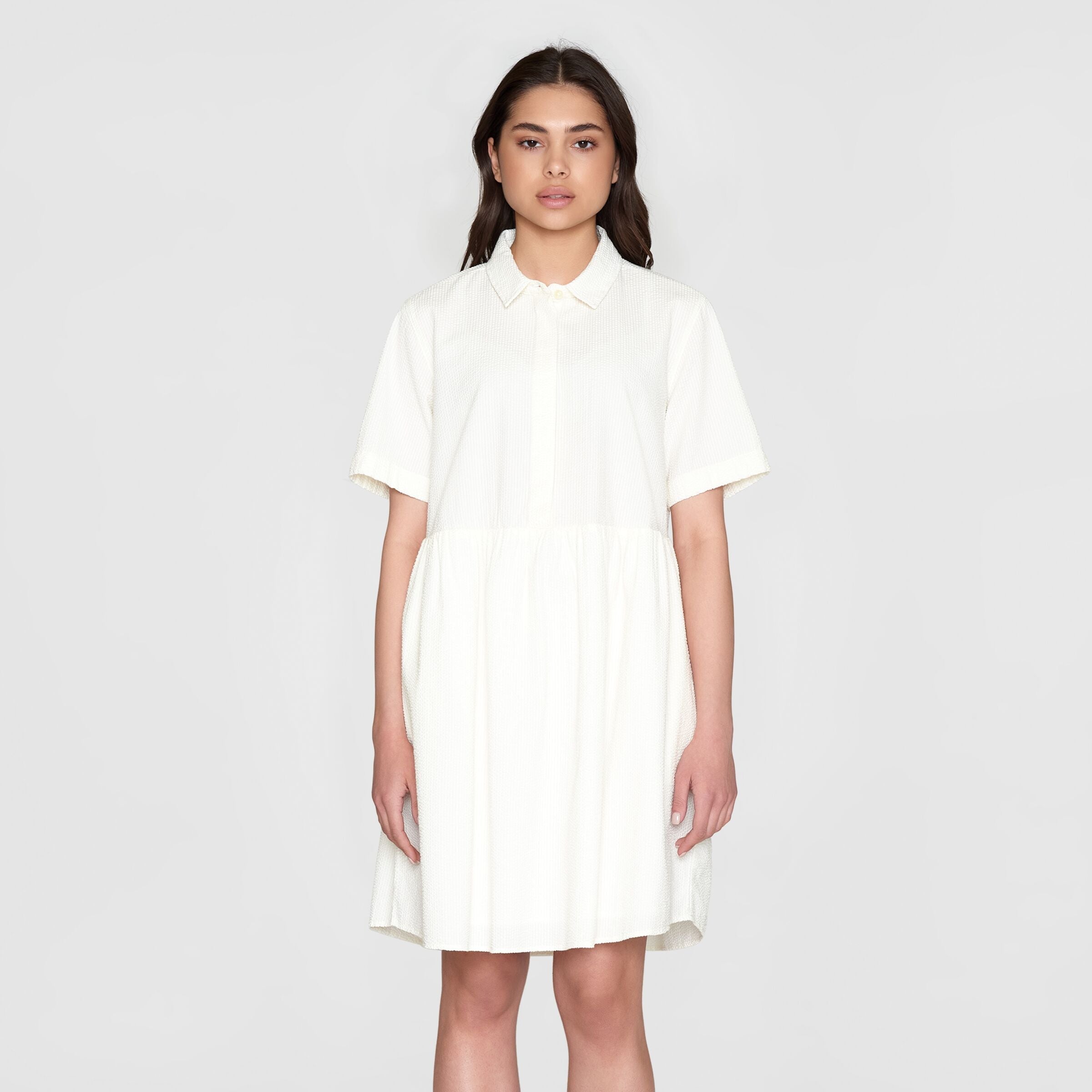 KnowledgeCotton Apparel Shirt Dress "Seersucker"