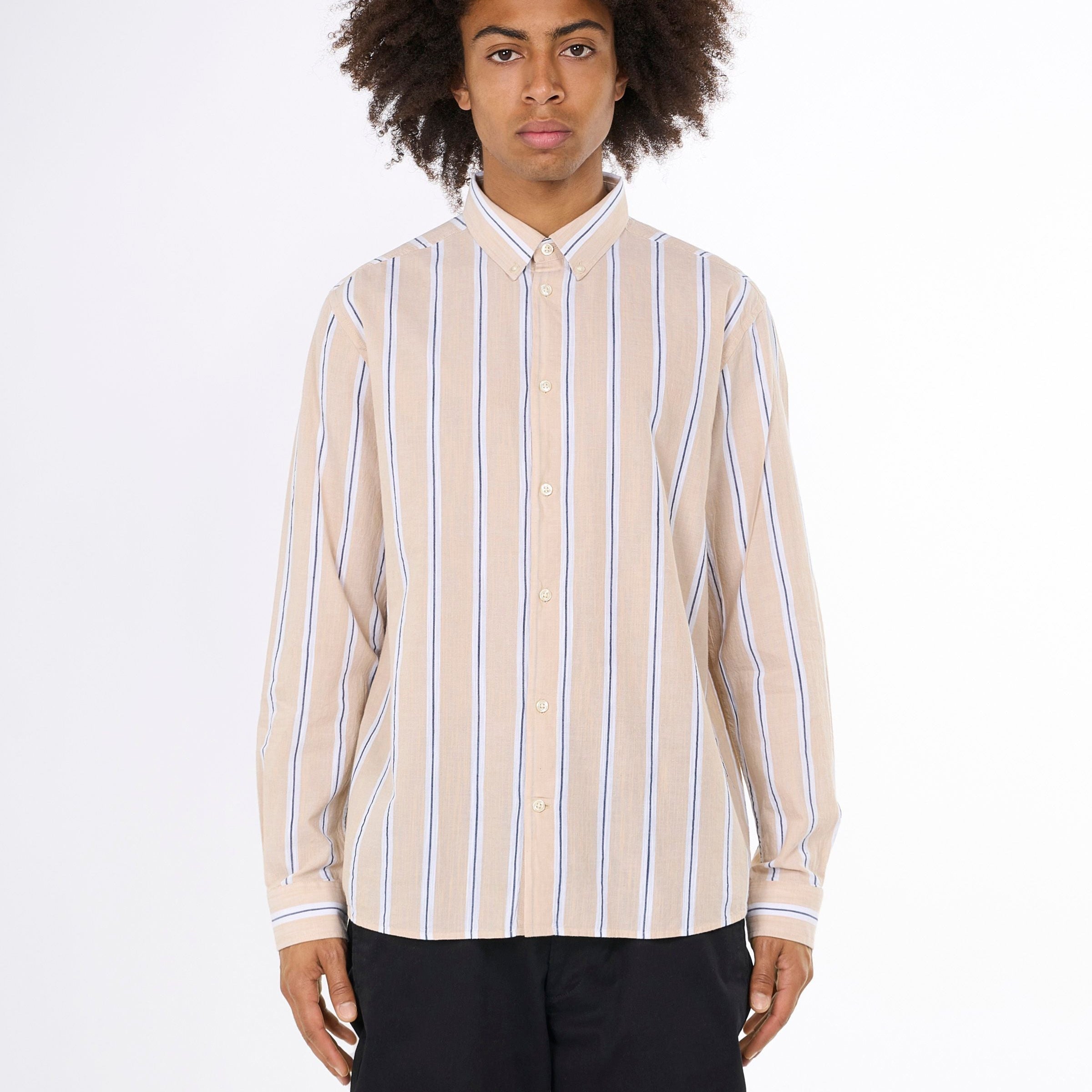 KnowledgeCotton Apparel Relaxed fit Hemd gestreift