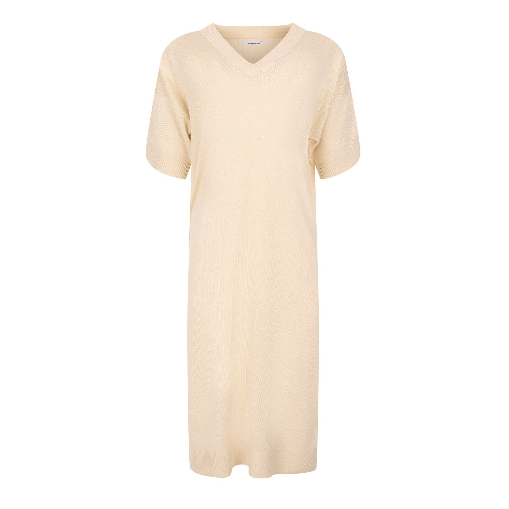 KnowledgeCotton Apparel Strickkleid Ecovero "V-Neck"