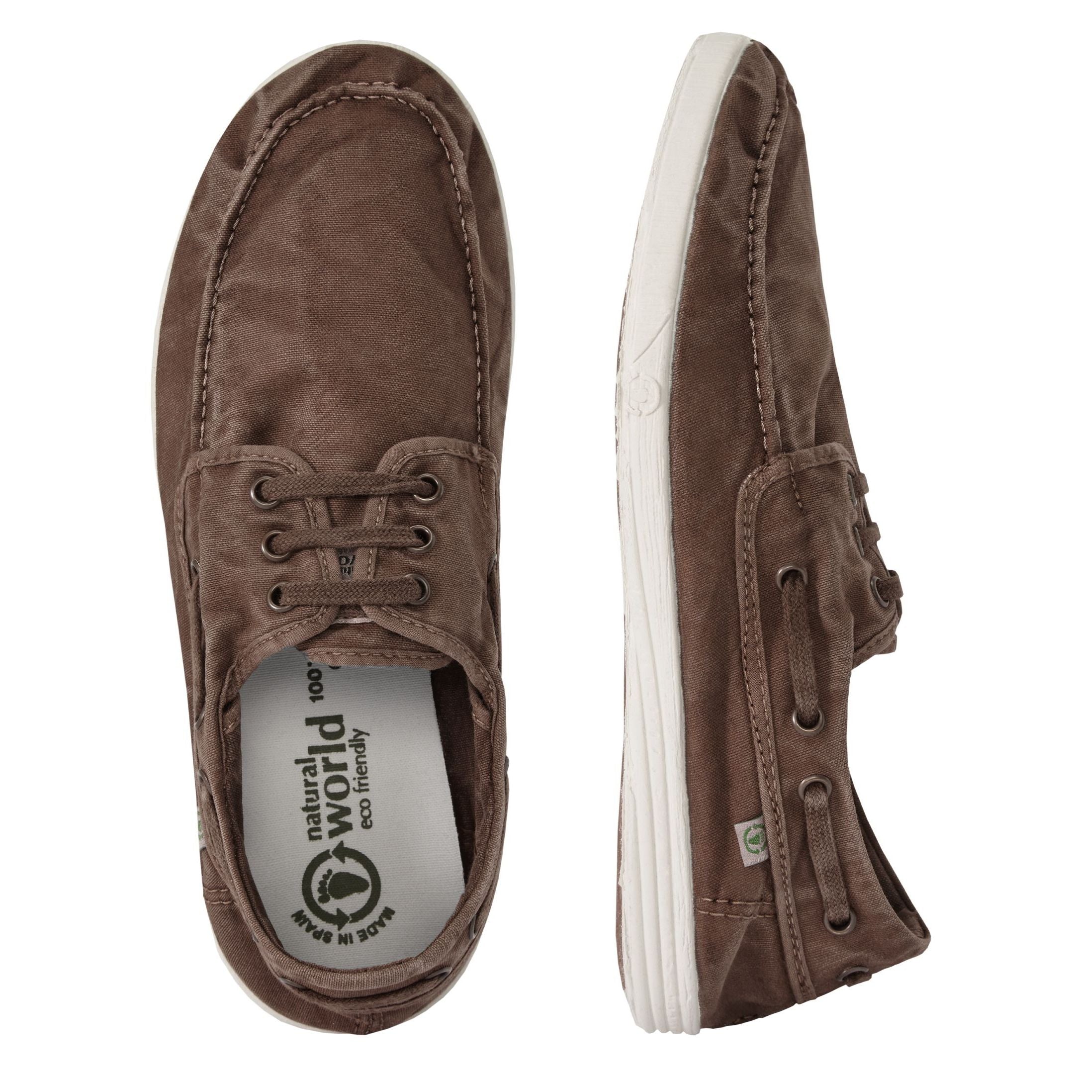 Natural World Washed Vegan Herren Halbschuh "Nautico Enzimatico"